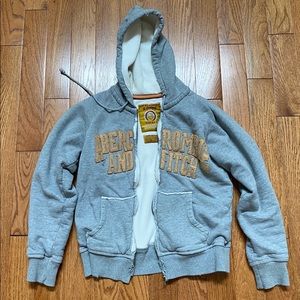 A&F Gray Vintage Zip-Up Hoodie